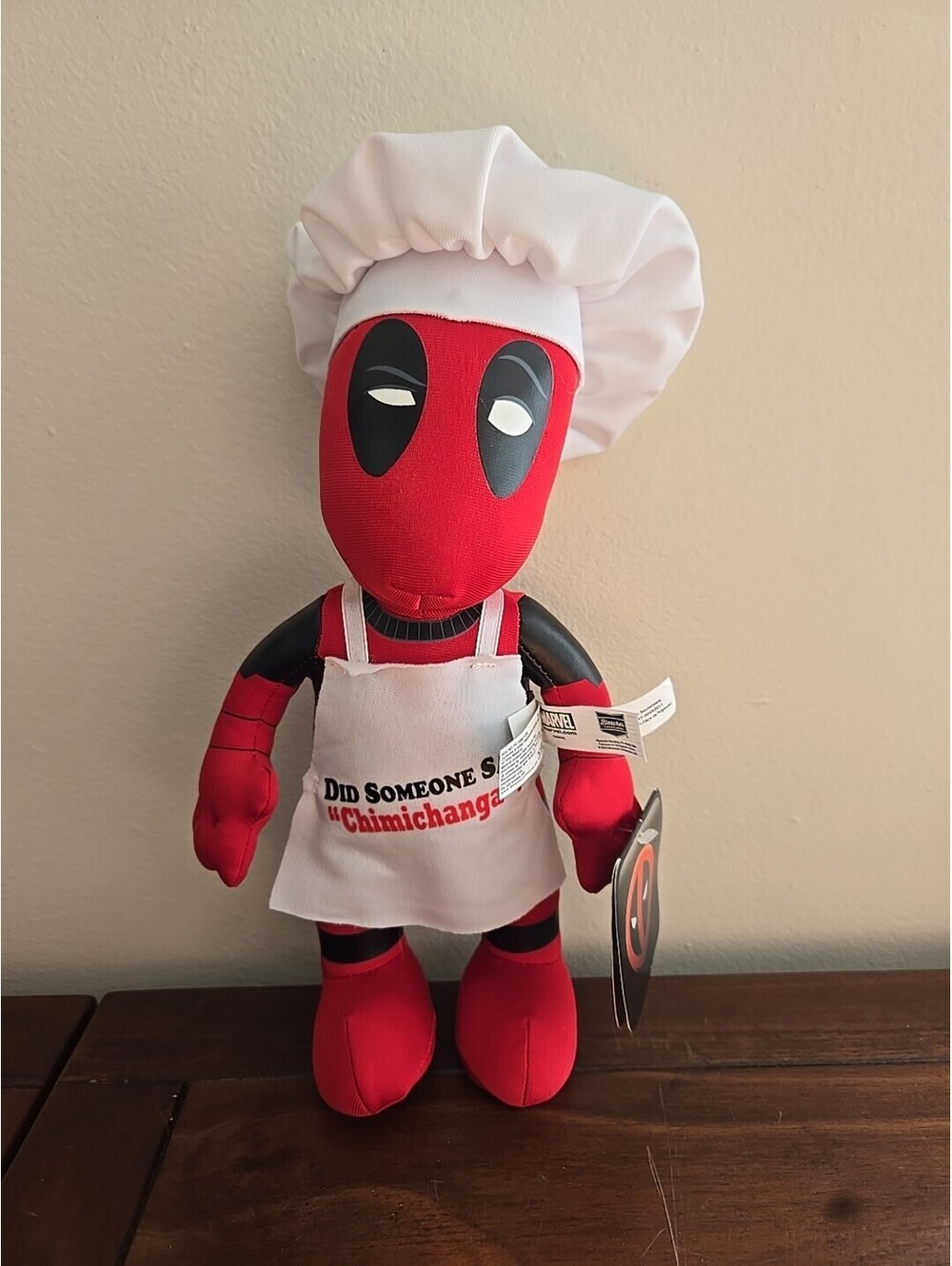 Chef Deadpool Stuffed Apron Did Someone Say Chimichanga Plush Marvel Stuffy 12"